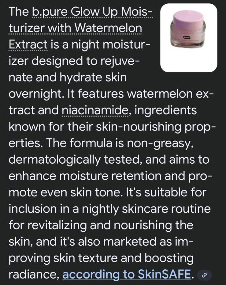 b*pure Glow Up Night Moisturizer 60ml