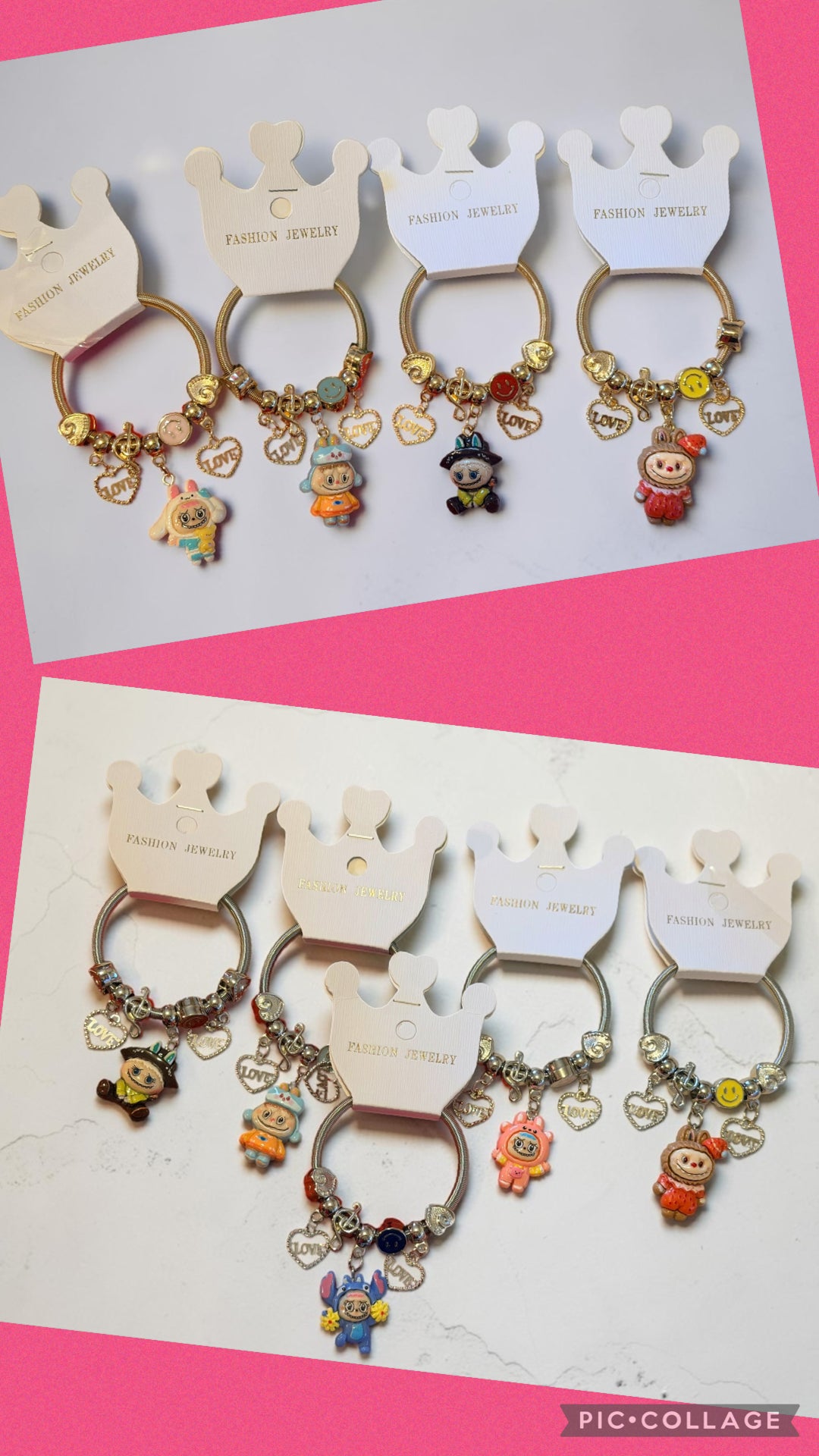 Girly Labubu bangles sets