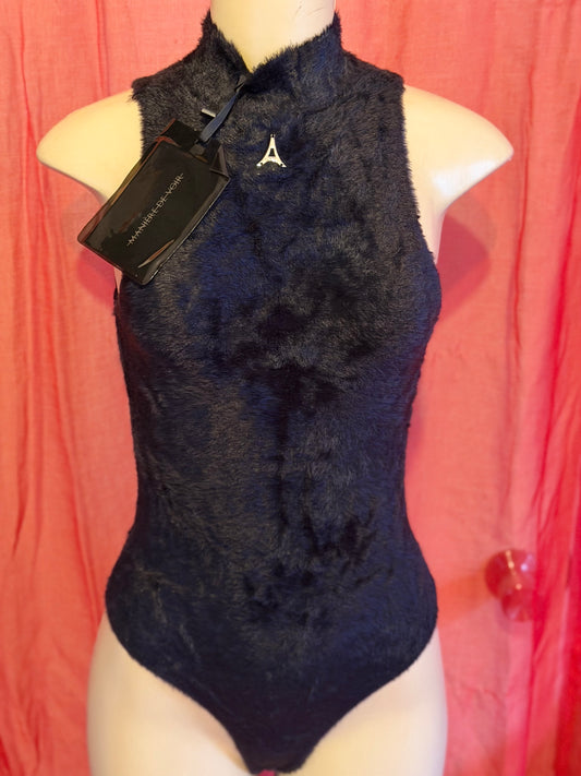 Manière De Voir Suede Body Suit w/half Sleeves