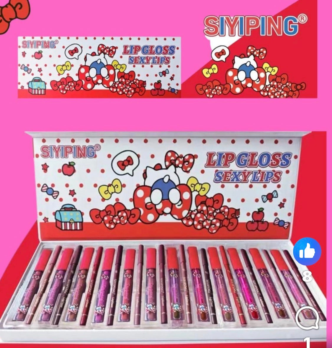 Siyiping lip gloss with lip liners