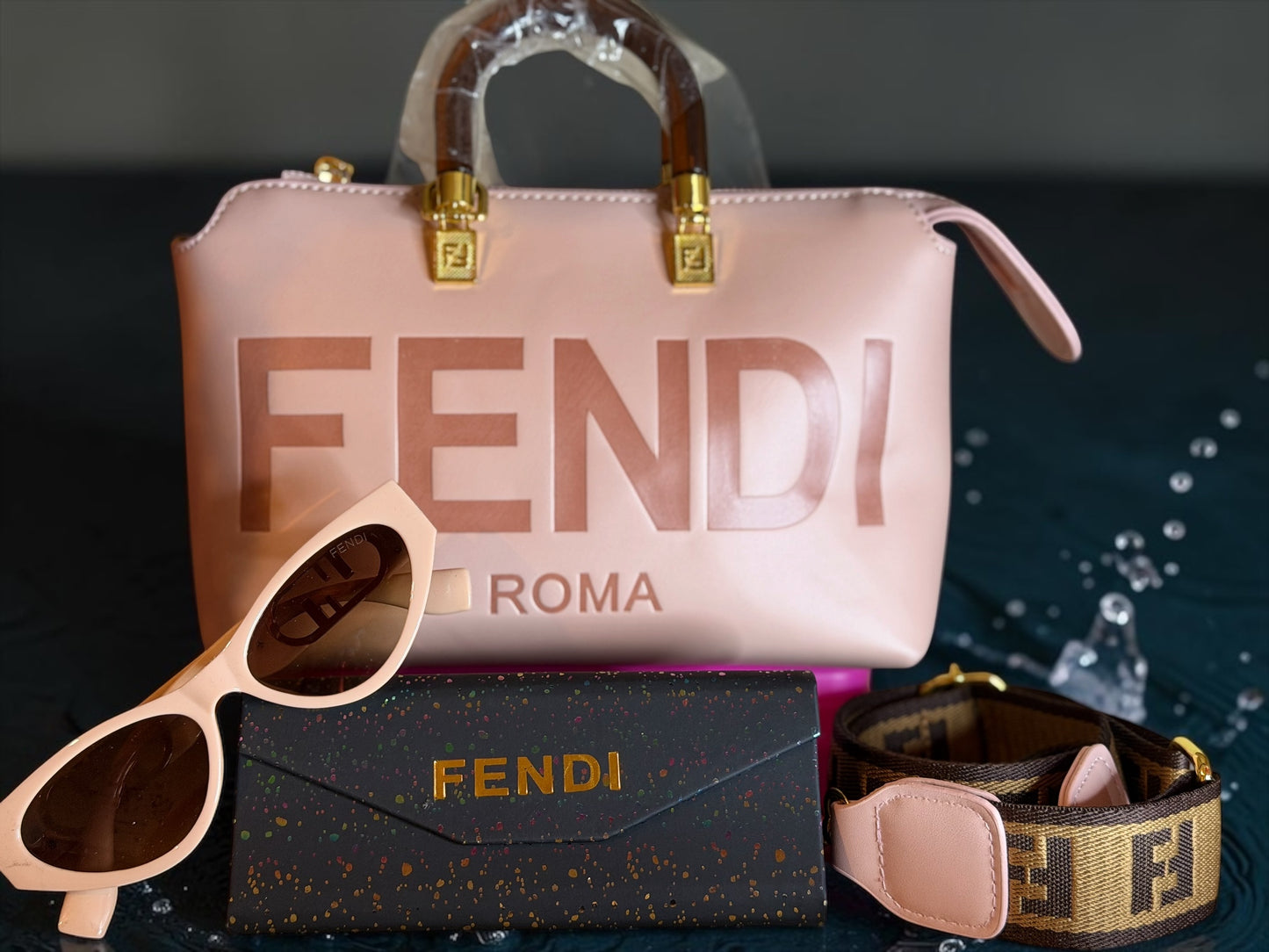 Fendi bag & matching shades