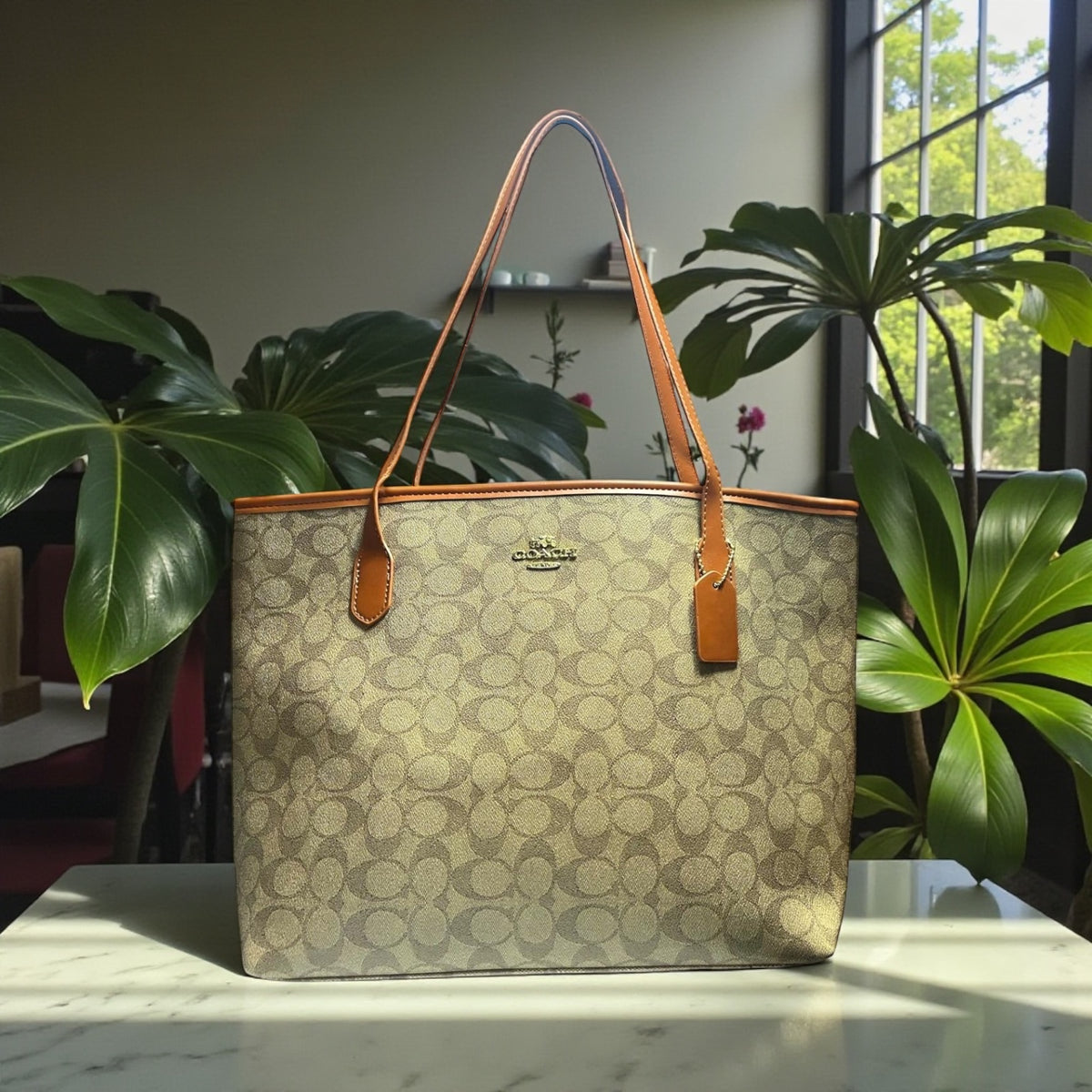Signature Print Handbag