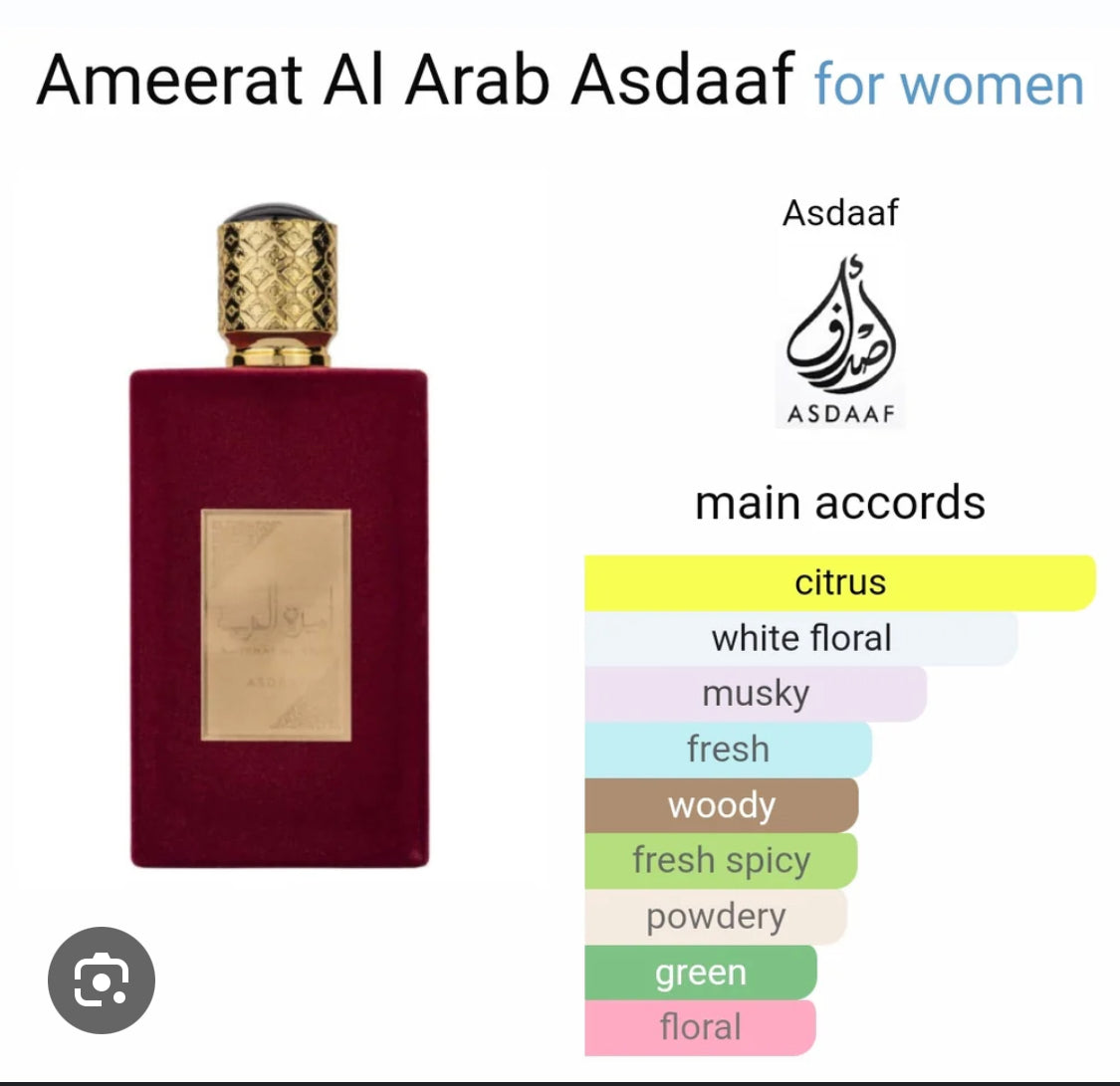 Ameerat Al Aran Asdaaf for woman 100ml