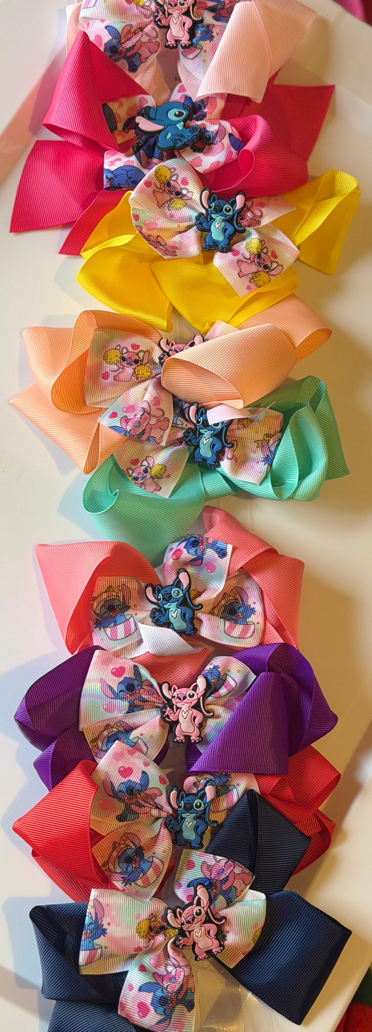 Stitch hair bow clip