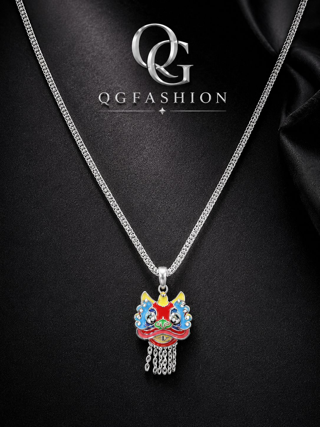 Silver Cat Pendant Chain