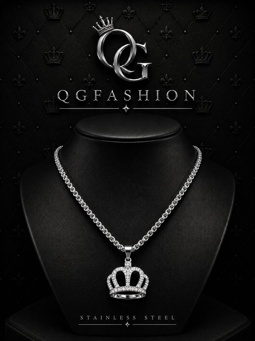 Stainless Steel Queen Pendant Chain