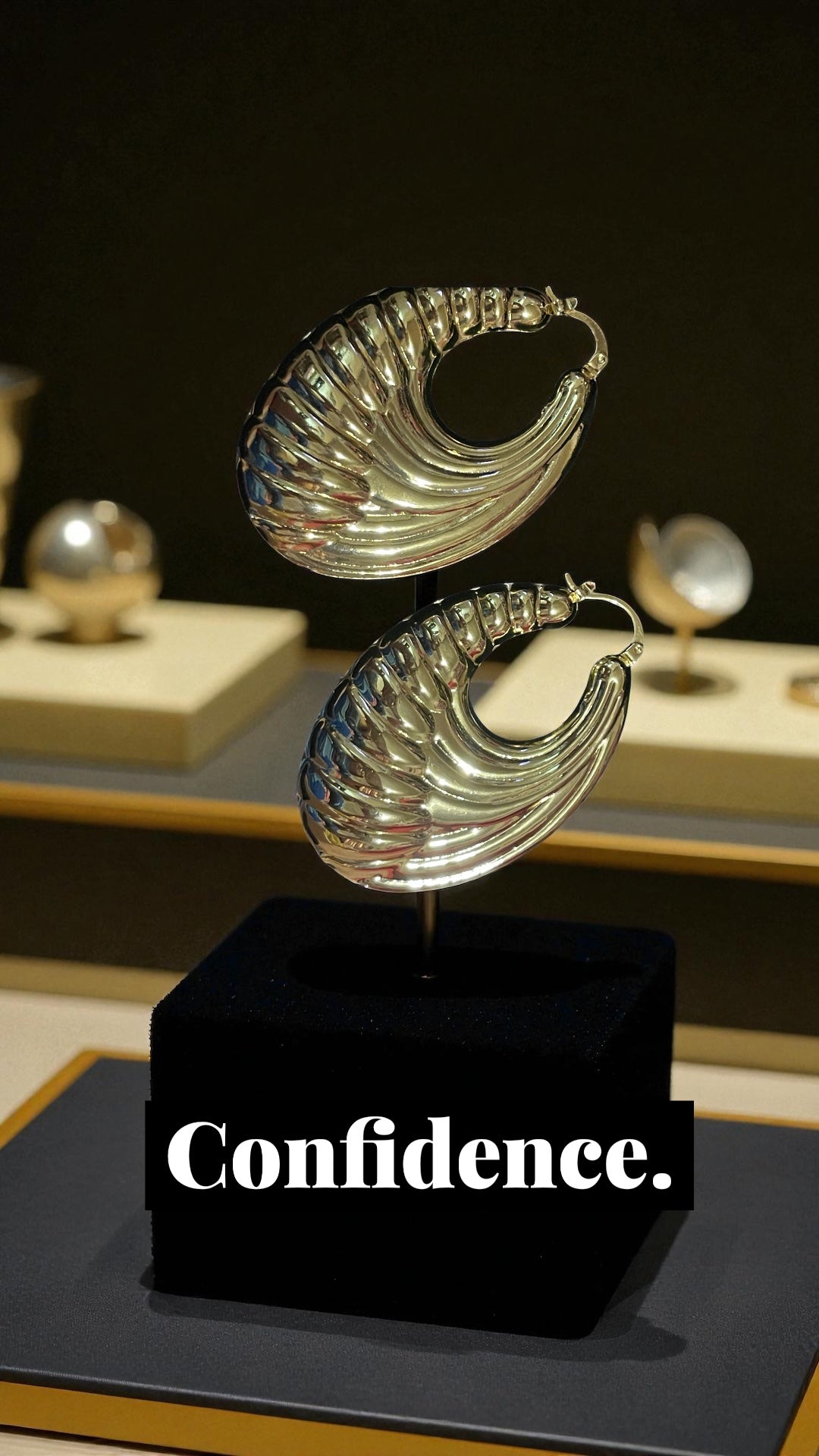 Gold plated earrings