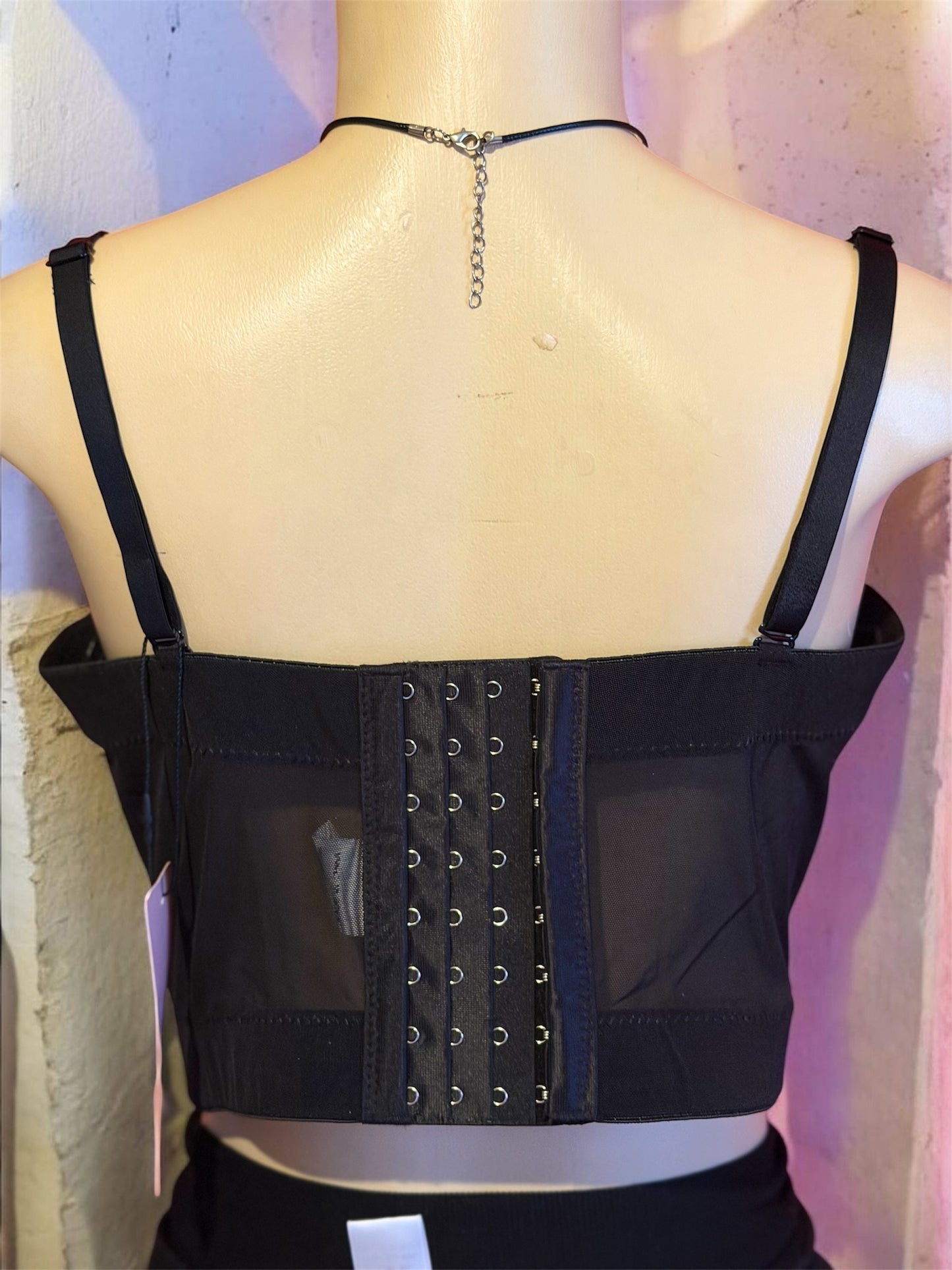 Mesh Underwire Bustier Top