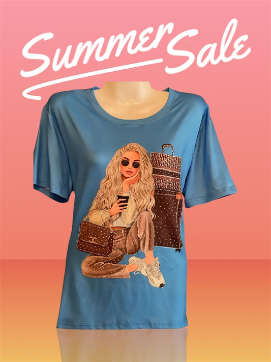 Girl Luggage Bling Shirt