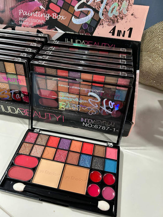 HUDA BEAUTY PAINTING BOX PROFESSIONAL MAKEUP PALETTE 4 IN 1