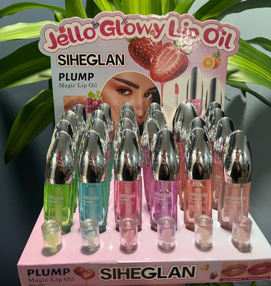 JELLO GLOWY LIP OIL PLUMP (Wholesale 12pc)