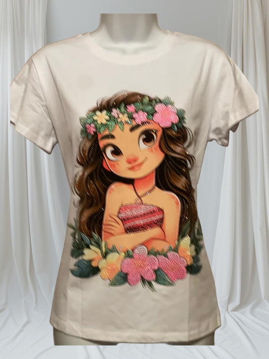 Hawaiian Girl Bling Shirt