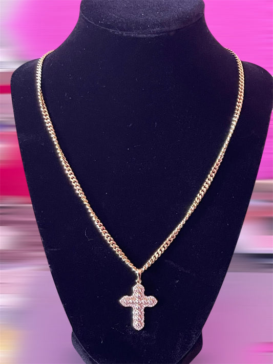 Gold plated cross chain