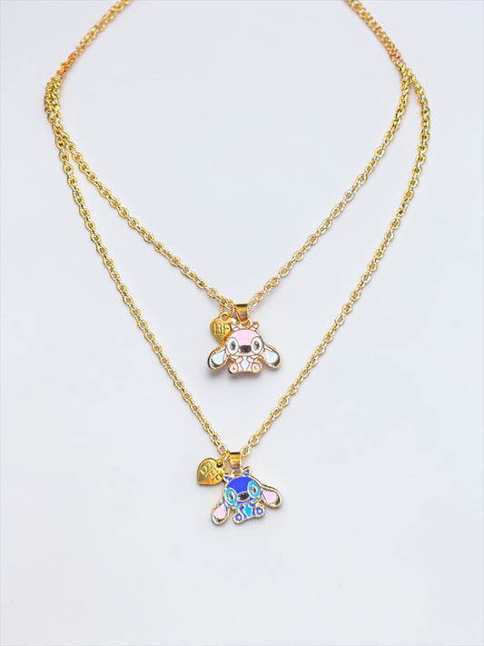 Stitch double chain gold/silver