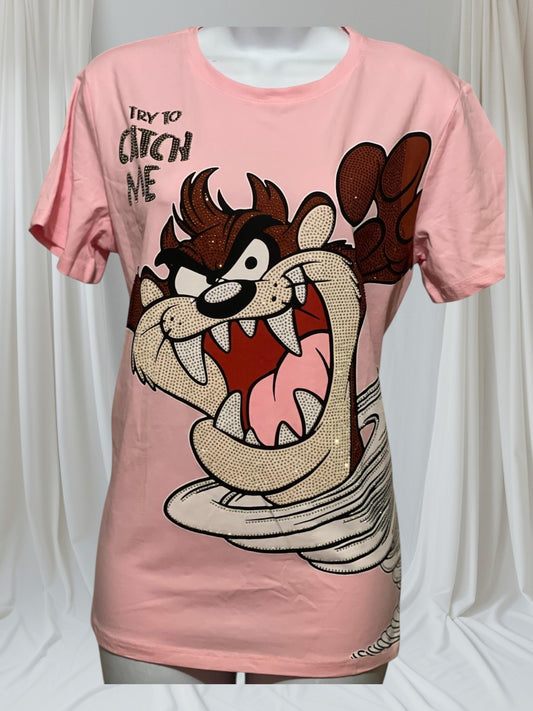 Taz mania bling shirt