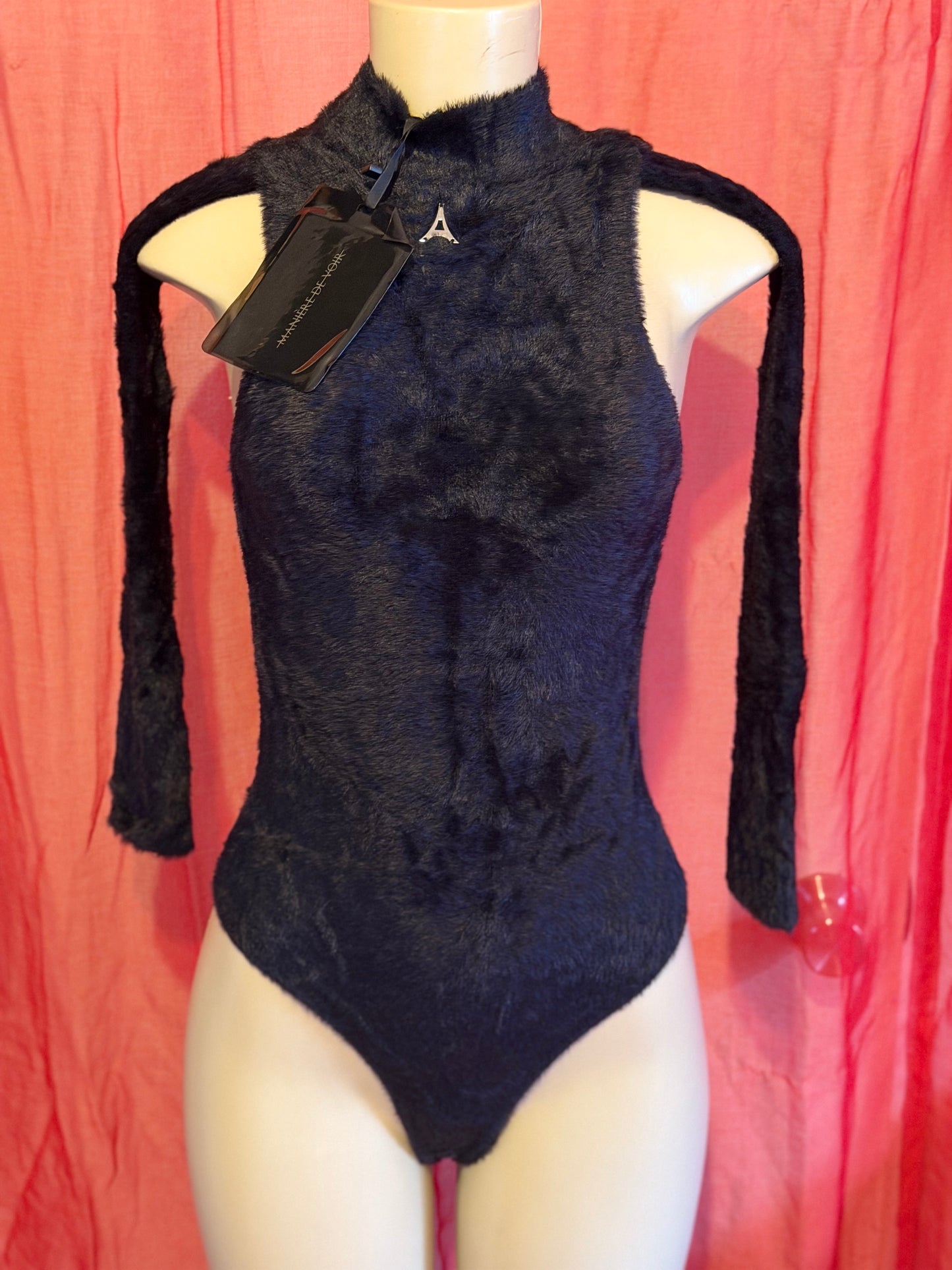 Manière De Voir Suede Body Suit w/half Sleeves