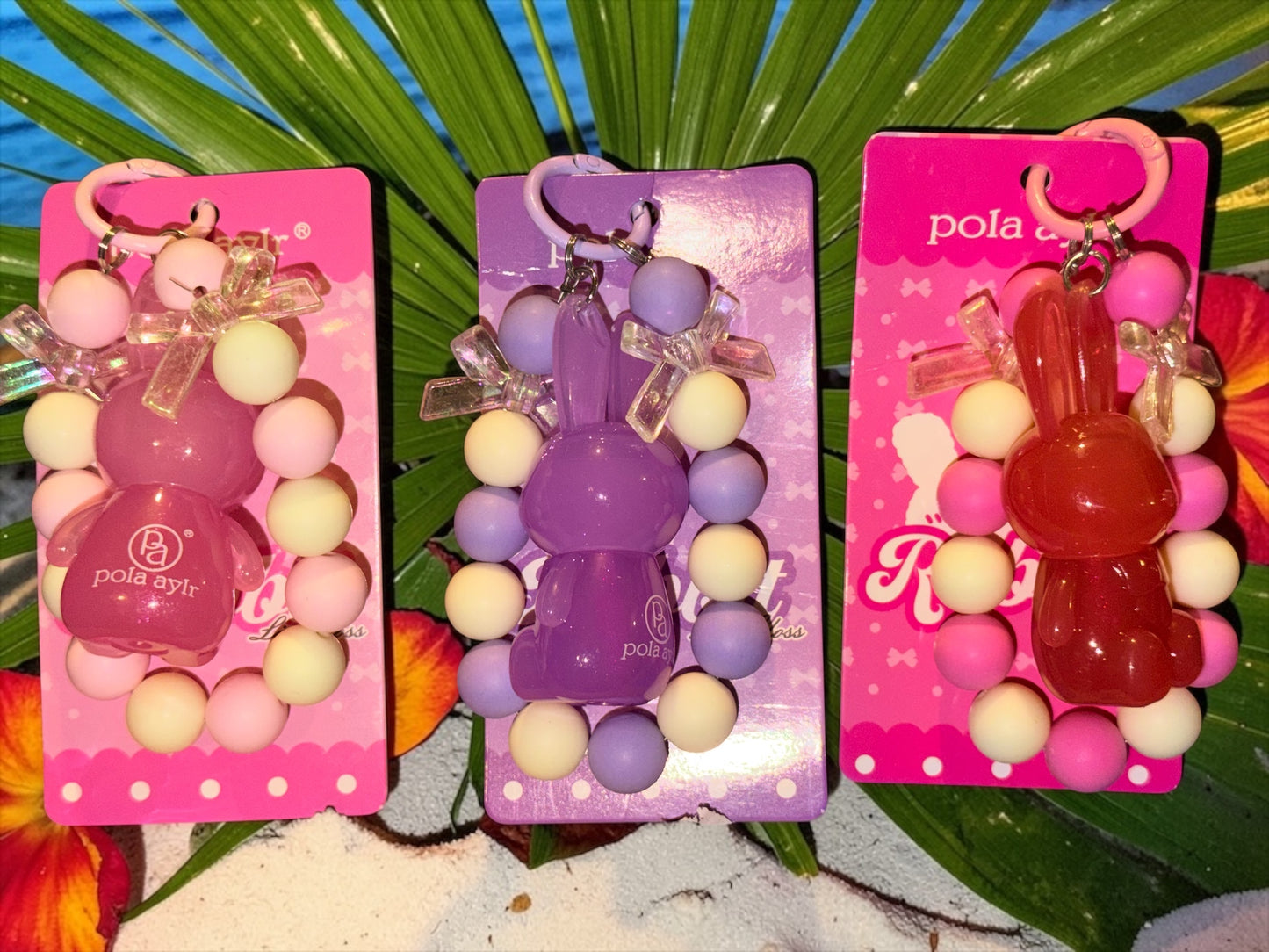 Bear key chain lip gloss