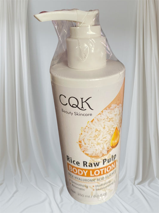 CQK Beauty Skin Care Rice Raw Pulp Body Lotion Hyaluronic 250ml