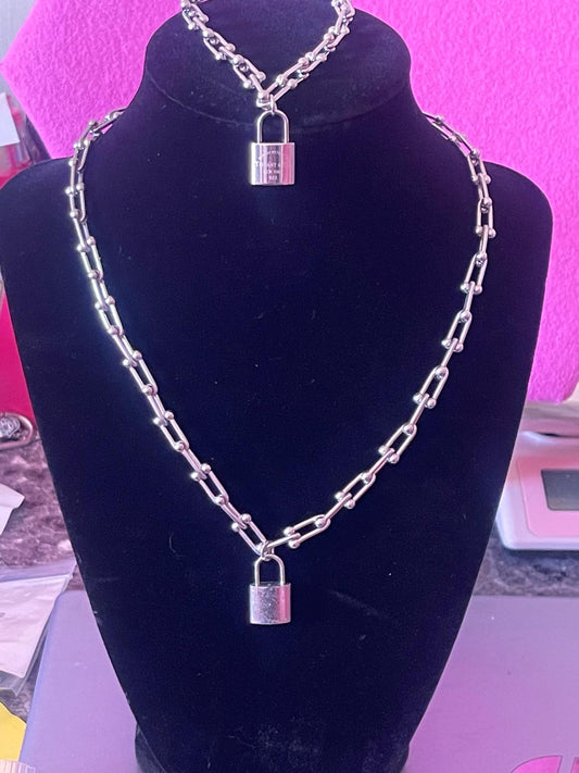Stainless steel chain set Silver