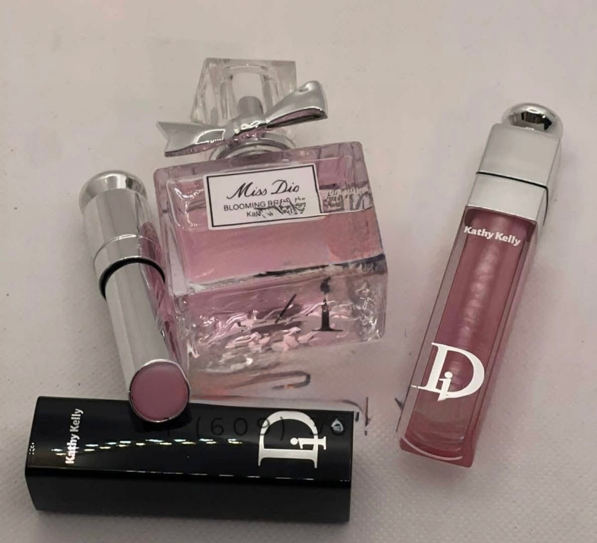 Kelly Kathy Miss Dior Perfume, Lip balm & Lip gloss Set