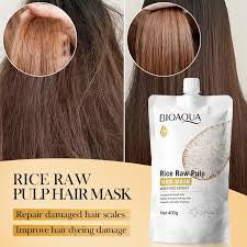 Bioaqua Rice raw pulp hair mask conditioner