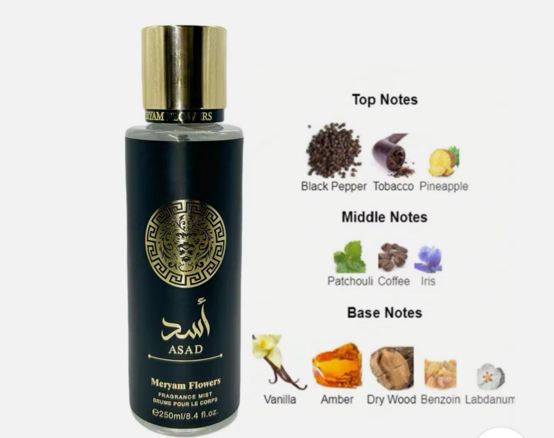 ASAD by LATAFFA Body Fragrance Mist 8.4oz