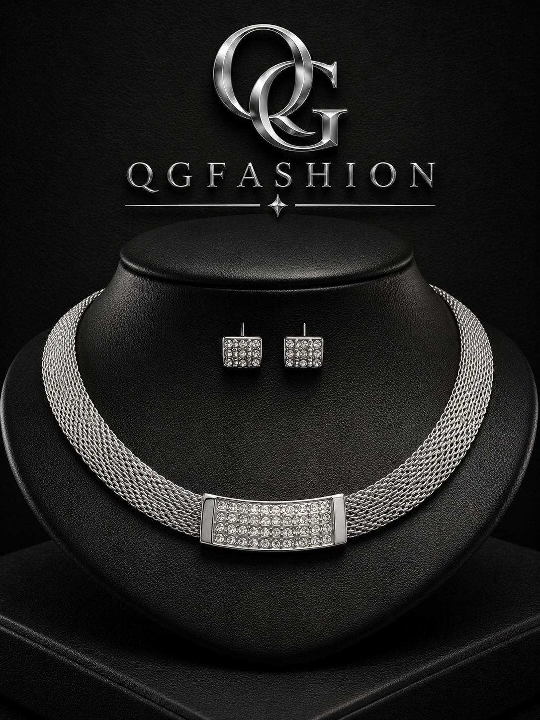 Silver Stainless Steel Choker Set