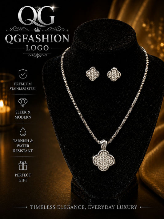 Stainless Steel Chain & Earring Set