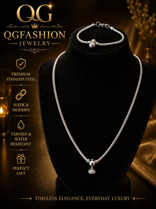 Stainless Steel Chain Bracelet Set