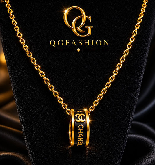 Gold-Plated Pendant Chain & Earring Set