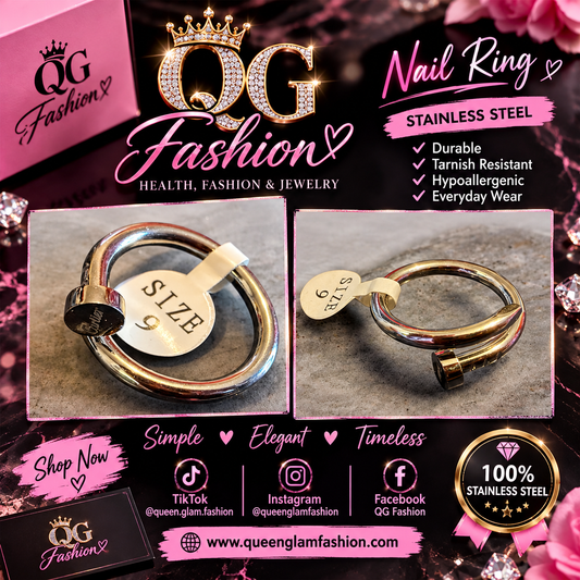 Stainless Steel Nail Ring – Simple, Elegant & Timeless