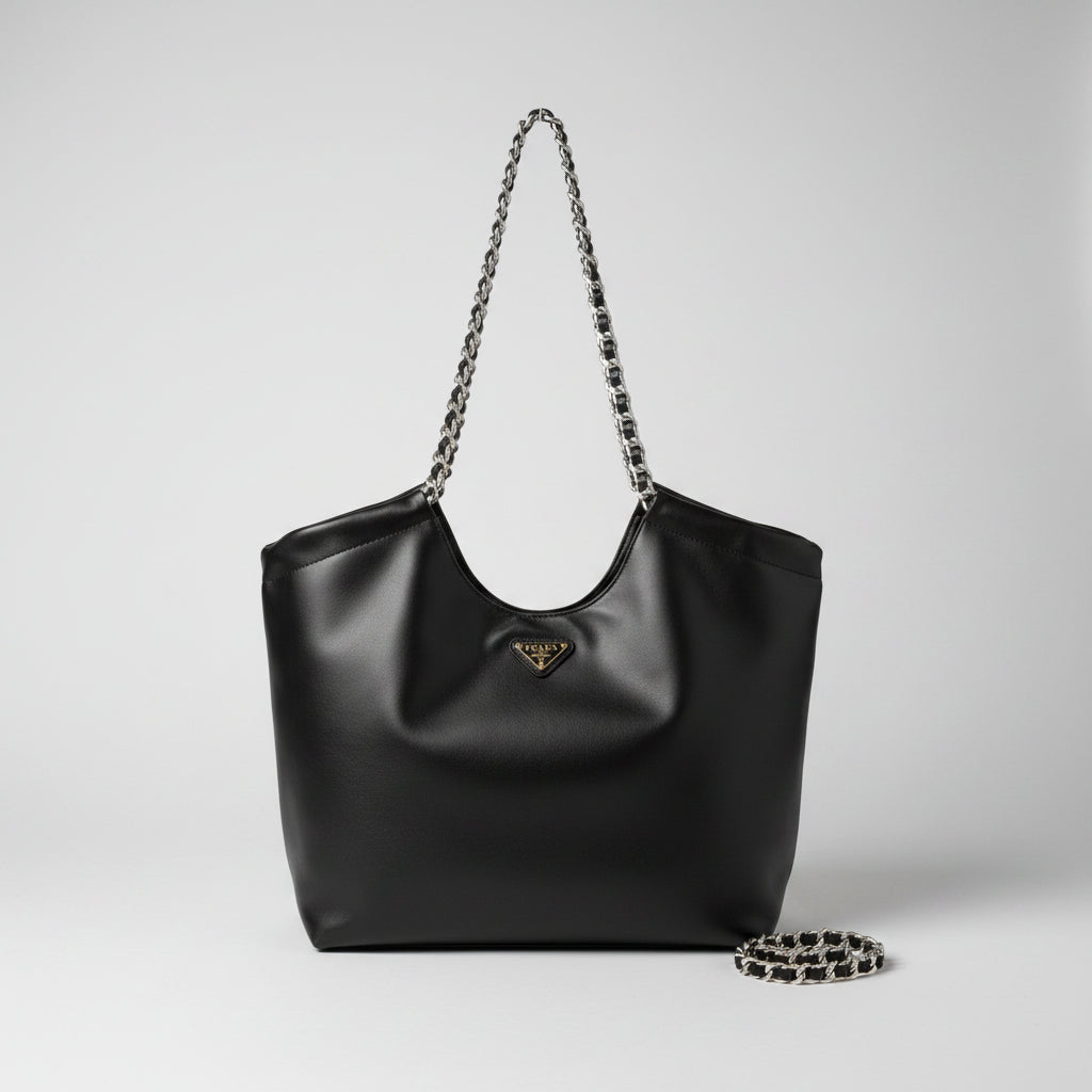 PRADA LUXURY HANDBAG WITH CHAIN STRAP & MATCHING SUNGLASSES