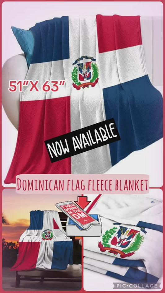 Dominican flag fleece blanket